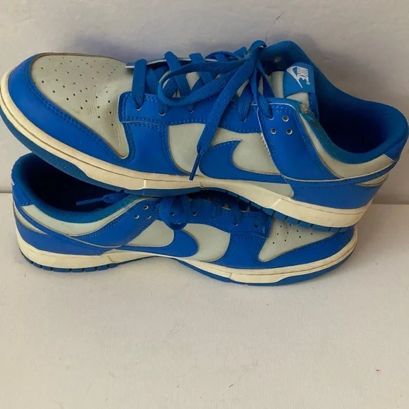 Nike Dunk low retro Vibrant Blue and Gray Detroit Lions colors men 10.5 sneakers - Picture 6 of 8